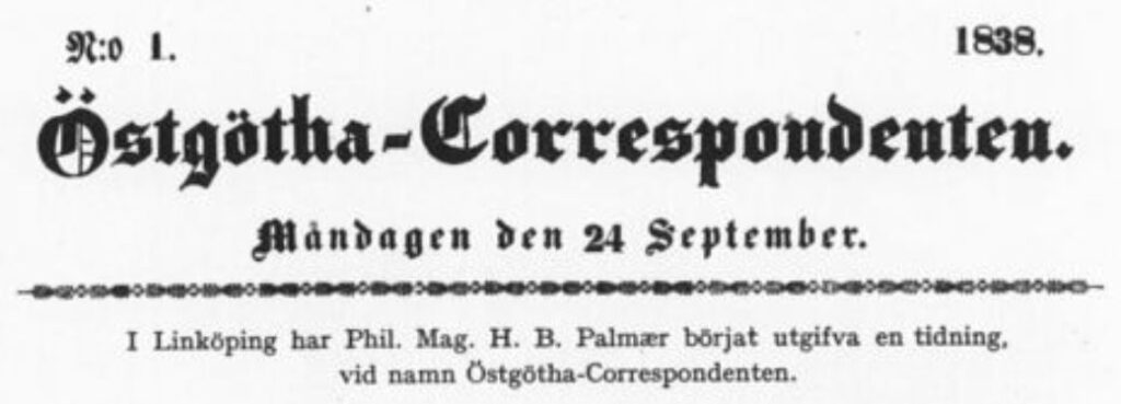 Östgötha-Correspondenten nr 1