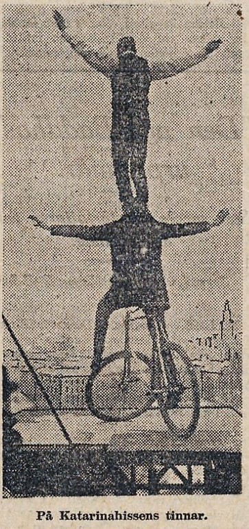Akrobatik på Katarinahissen
